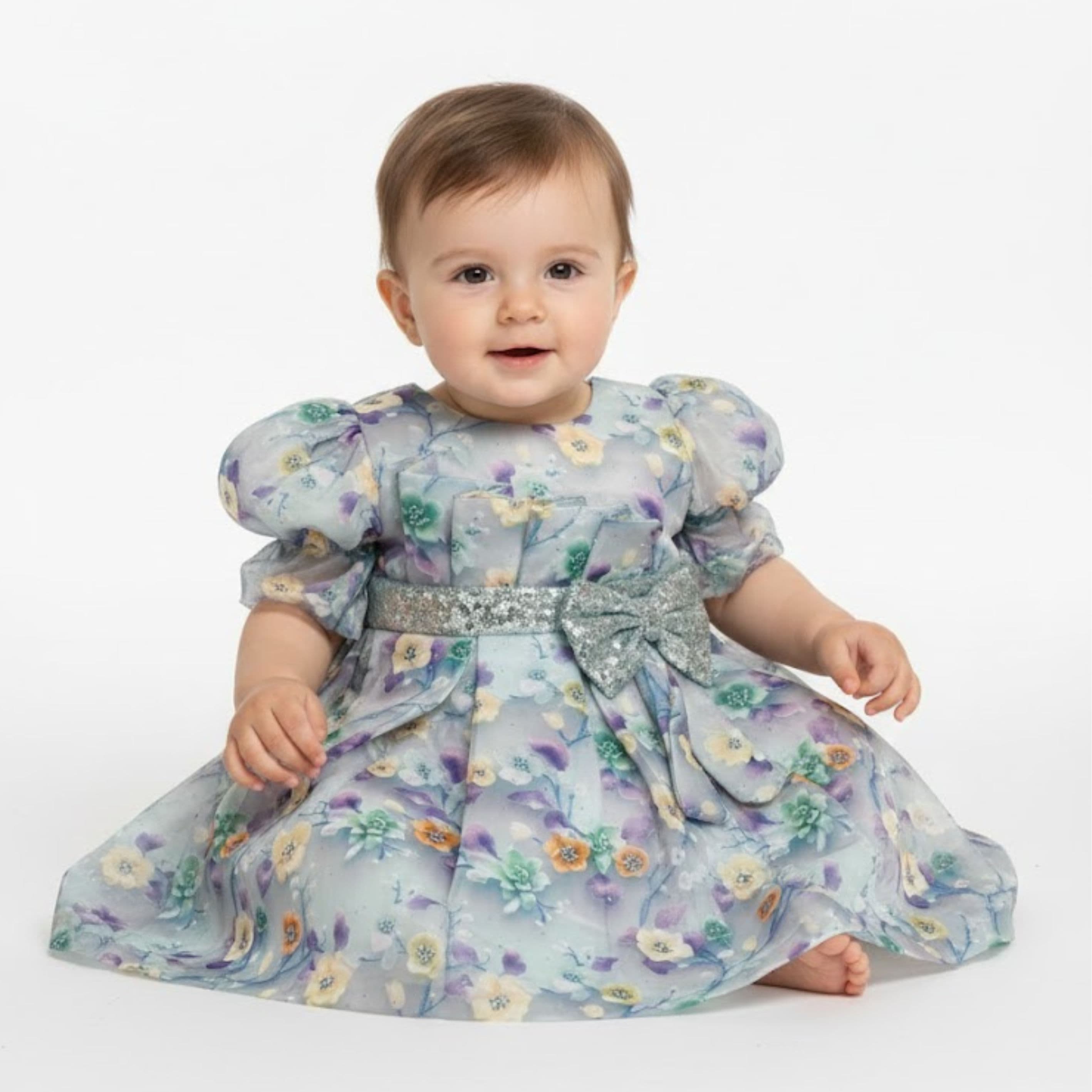 Floral Sparkle Party Dress thumbnail 1